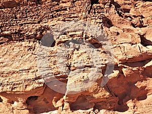 Rock wall, Meteor Crater, Arizona.