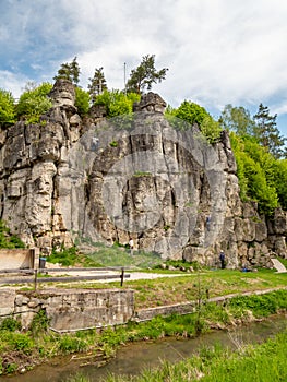Rock wall at Neuhaus in the Franconian Switzerland Germany