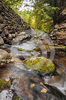 Rock Wall and Stream