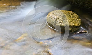 A rock with water motion