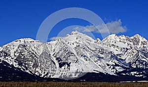 Rockchuck Peak of the Grand Tetons Peaks in Grand Tetons National Park