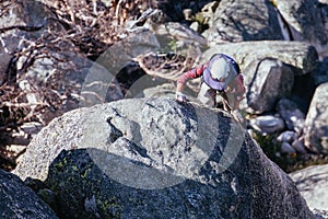 Rockclimbing at Mt Buffalo View in Australia