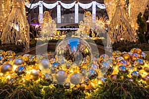 Rockefeller Center Christmas season decorations. Midtown Manhattan, New York City, NYC, USA