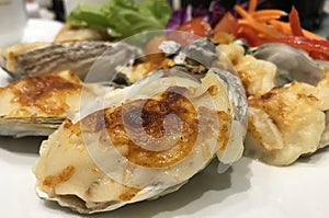 Rockefeller oysters, baked