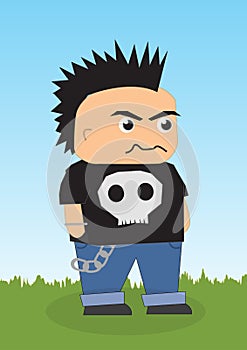 Rocker cartoon character