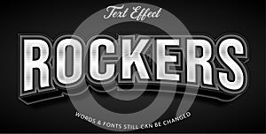 Rockers editable text effect style