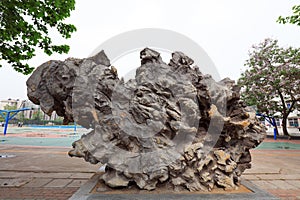 Rockery stone in the park