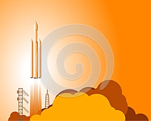 Rocket Blast Off Vector Art