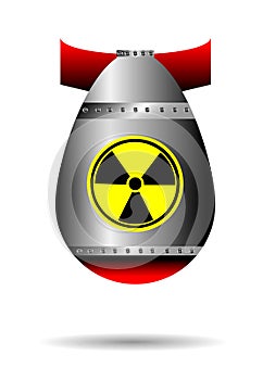 Rocket bomb on white