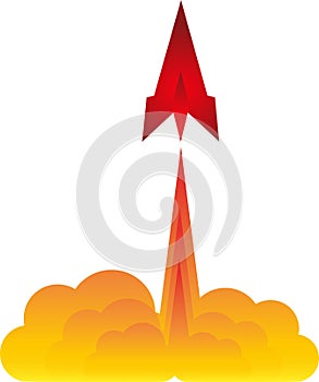Rocket and cloud, rocket and startup logo