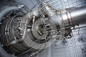 Rocket engine exposed