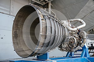 Rocket Engine Nozzle and Turbopump Assembly on Display