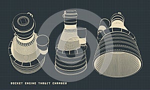 Rocket engine thrust chamber blueprints