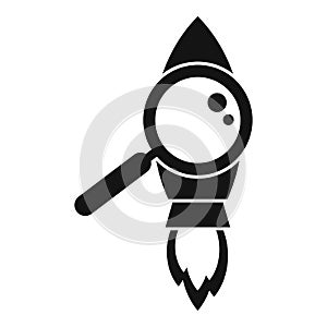 Rocket exploration icon, simple style
