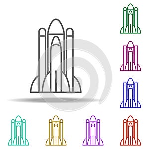 rocket icon. Elements of Cartooning space in multi color style icons. Simple icon for websites, web design, mobile app, info