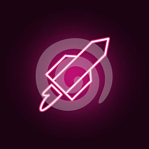 rocket icon. Elements of web in neon style icons. Simple icon for websites, web design, mobile app, info graphics