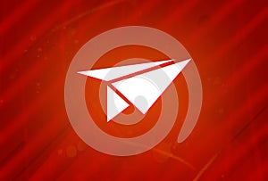 Rocket icon isolated on abstract red gradient magnificence background