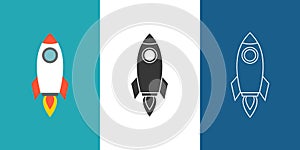 Rocket icon set