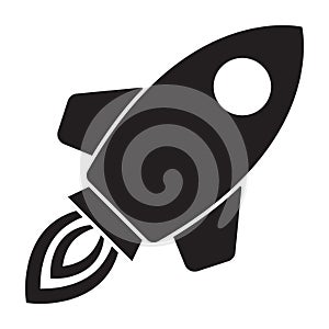 Rocket icon. Simple rocket sign. Rocket launched icon. photo