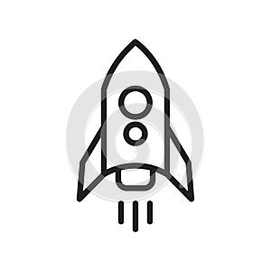 Rocket icon template black color editable. Rocket icon symbol Flat vector illustration for graphic and web design