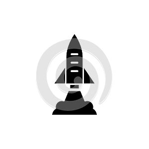 Rocket icon vector illustration template design trendy