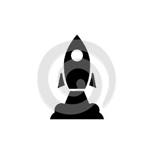 Rocket icon vector illustration template design trendy