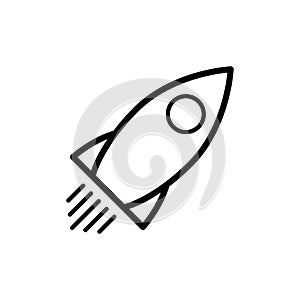 Rocket icon vector illustration template design trendy