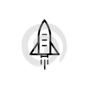 Rocket icon vector illustration template design trendy