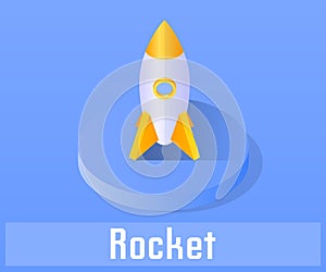 Rocket icon, vector symbol.