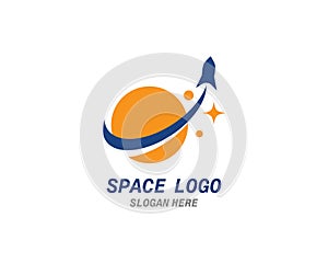 Rocket ilustration logo vector