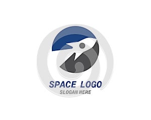Rocket ilustration logo vector