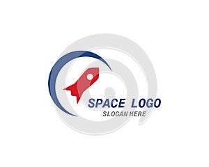 Rocket ilustration logo vector
