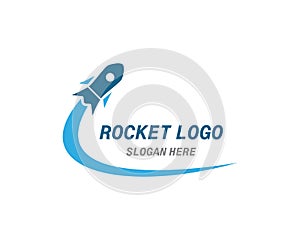Rocket ilustration logo vector