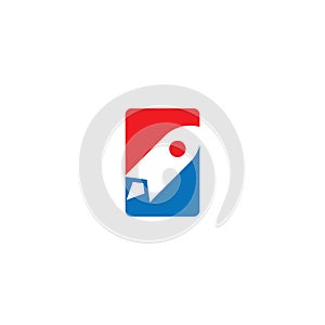Rocket ilustration logo vector