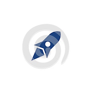 Rocket ilustration logo vector