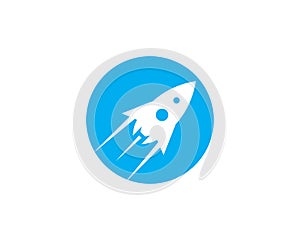 Rocket ilustration logo vector