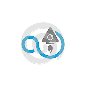 Rocket Infinity logo icon vector template, Creative design, Symbol