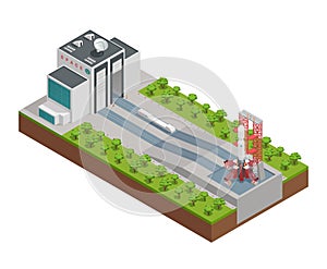 Rocket Isometric Composition