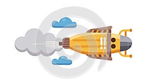 Rocket Launch from Cloud Innovation Vector, vector design Generative AI