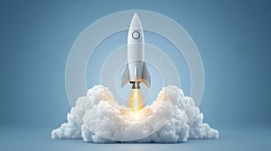 Rocket launch through the clouds, a journey into space exploration and scientific discovery