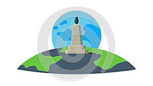 Rocket launch from Earth, symbolizing space exploration and cosmic ambition, vector design Generative AI