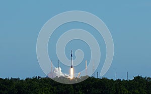 Rocket launch in Florida`s space coast