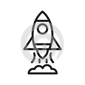 Rocket Launch Icon Image.