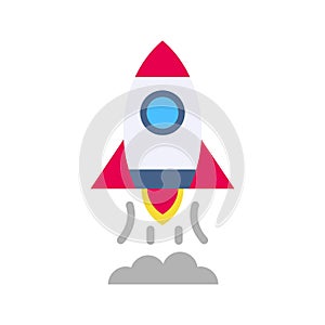 Rocket Launch Icon Image.