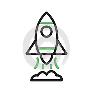 Rocket Launch Icon Image.