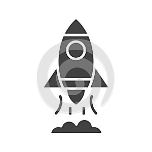 Rocket Launch Icon Image.
