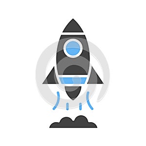 Rocket Launch Icon Image.