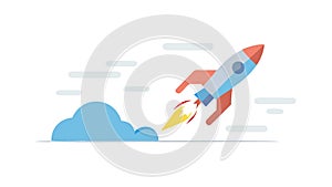 Rocket Launch Icon for Startup and Innovation Projects, vector design Generative AI