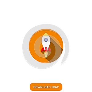 rocket launch icon. trendy target icon for websites, mobile apps and uiux.