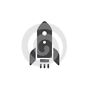 Rocket launch icon vector